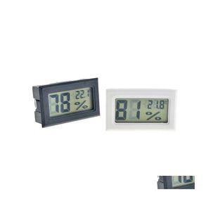 Temperatuurinstrumenten Zwart/Wit Mini Digitale LCD -omgeving Thermometer Hygrometer Vochtigheidsmeter in Room koelkast IceBox D DHVFW