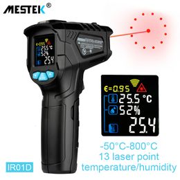 Temperatuurinstrumenten MESTEK Contactloze digitale pyrometer Infraroodthermometer Meter met hoge thermometer Kleurrijk scherm Digitaal Termometro Infrarojo 230809