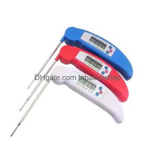 Temperature Instruments Wholesale Instant Read Thermometer Super Fast Digital Electronic Food Cooking Barbecue Meat Thermometers Colla Dhgom