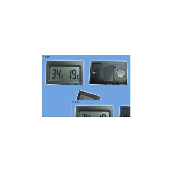 Instruments de température Vente en gros Mini Digital Lcd Voiture / Thermomètre extérieur Hygromètre Th05 Thermomètres Hygromètres En stock Expédition rapide Dhe8G