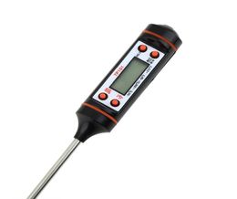 Temperatuurmeterinstrumenten TP101 Elektronische digitale voedselthermometer Roestvrijstalen bakmeters Groot klein scherm 4459667
