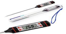 Instrumentos medidores de temperatura TP101 Termómetro electrónico digital para alimentos Medidores para hornear de acero inoxidable Pantalla grande y pequeña6080702