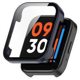 Getemt-glasfilm+Case Screen Protector Coverage Cover Hard PC Anti-Scratch Frame Watch Housing voor Realme Watch 3 Pro