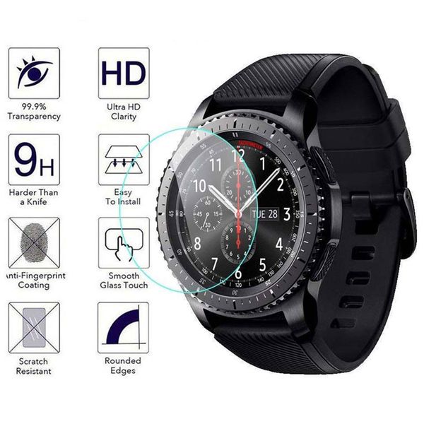 Film en verre trempé pour Samsung Gear S3 Frontier/montre classique, protecteur d'écran pour montre intelligente 9H 2.5D, verre trempé antidéflagrant