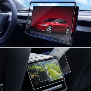 Film protecteur en verre trempé pour nouveau Tesla modèle 3 Y 2024, Film de protection pour écran tactile de commande centrale de rangée arrière