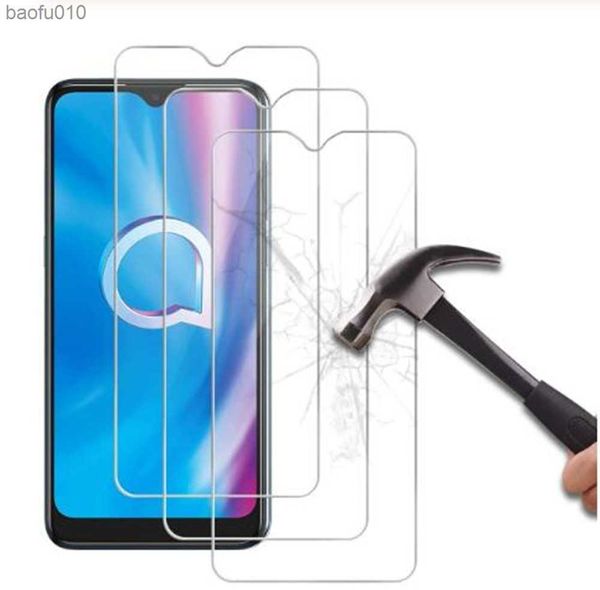 Vidrio templado para Alcatel 1A 1B 1S 1SE 1V 3L 3X 2020, Protector de pantalla de vidrio 5002A 5028Y 5030F 5007U 5029Y, película protectora para teléfono L230619