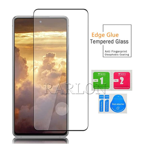 Protecteur d'écran en verre trempé à couverture complète 3D Edge Glue pour Samsung Galaxy S21 Ultra S20 5G S10 Note 20 10 avec déverrouillage d'empreintes digitales