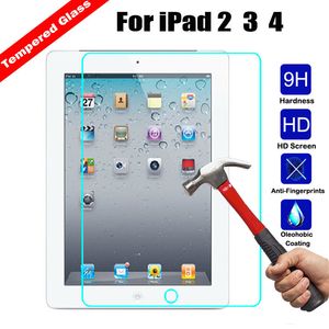 Protecteur d'écran en verre trempé 0,3 mm 9H 2,5D de protection pour iPad Pro 11 10,2 10,5 12,9 iPad 5 6 7 8 mini 3 4 5 6 Protecteurs d'écran anti-rayures avec emballage de vente au détail