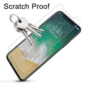 Film de protecteur d'écran en verre trempé pour iPhone 15 14 13 12 Mini 11 Pro xs Max 8 7 Plus Samsung A22 A32 A33 LG Stylo 5 6 Xiaomi Huawei Opp