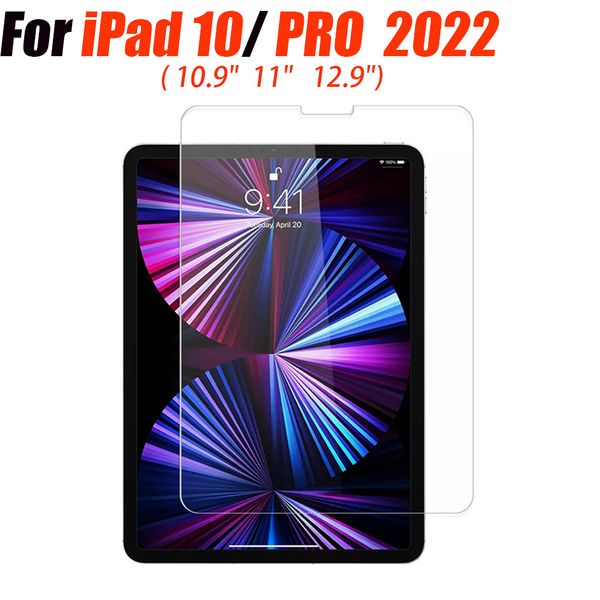 Protector de pantalla de vidrio templado para APPLE IPAD 10 PRO 2022 10,9 11 12,9 tableta PAD película de vidrio en bolsa opp al por mayor