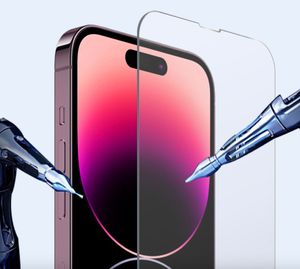 PROTECTEUR D'ÉCRAN EN VERRE TREMPÉ pour iPhone 15 Pro Plus Max 9H 2.5D Film de verre d'affichage à cristaux liquides