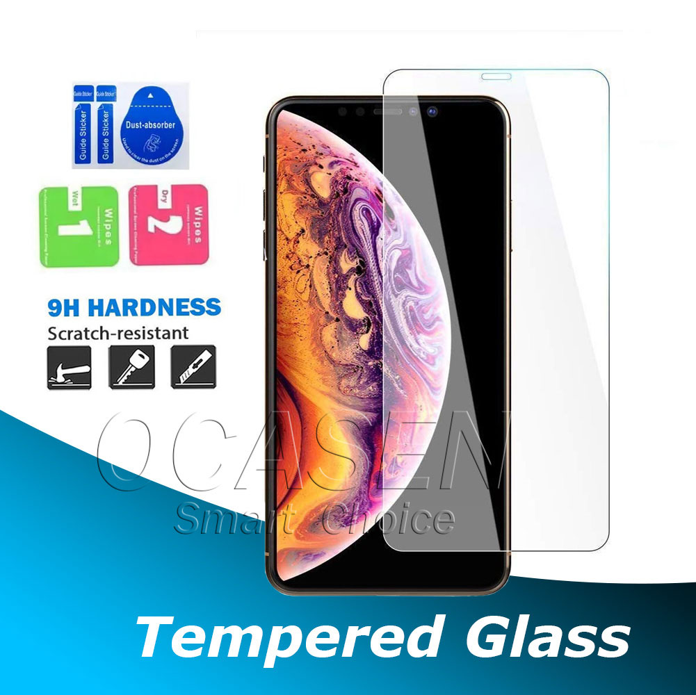 Protecteur d'écran en verre trempé AA de qualité supérieure, pour iPhone 15 14 13 12 Mini 11 Pro Max XR XS X 6 7 8 Plus Samsung S21FE S20FE A52 A51 A11 A21 A71 A12 A13 A32 A04 A04E A15 0.3MM 2.5D 9H