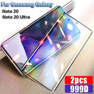 Tempered Glass Screen Protectors For Samsung Galaxy Note S 20 Ultra S21 HD Curved Protectors Full Screen Coverage Protective Film