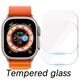 Protecteur d'écran transparent en verre trempé, couvercle 49mm 45MM pour montre ultra 8 6 SE Samsung watch5 Smartwatch 44 41 40 38