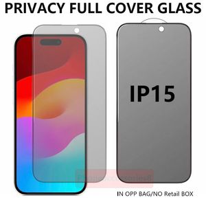 Privacy Glasbeschermer voor iPhone 15 14 13 12 mini 11 PRO MAX XR XS SE 6 7 8 Plus anti-spion volledige cover gehard glas groothandel