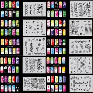 Sjabloon OPHIR 200 ontwerpen Airbrush Nail Art stencil 20 sjabloonbladen Kit Air Brush verf mode nagelstickers nagels Tools_JFH11