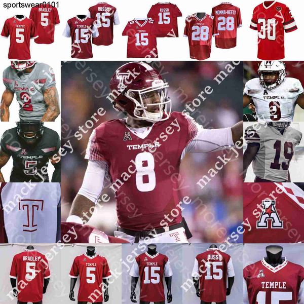 Maillot de football Temple Owls Ncaa College Quincy Roche Jager Gardner Branden K Isaiah Wright Williams Mesday Armstead Bryant Dogbe
