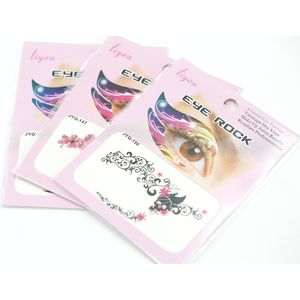 Tijdelijke Oog Tattoo Eyes Sticker Eye Liner Sticker Shadow 50 Stks / partij Mix Tatto Safe Niet-toxisch