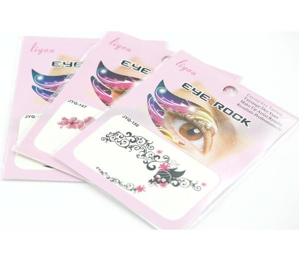 Tatouage temporaire pour les yeux, autocollant pour les yeux, ombre, 50 pièces, mélange de tatouage, sûr, non toxique, 6442600