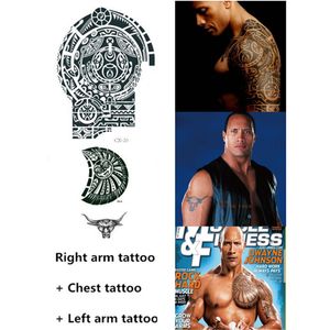 Tatouages temporaires 3pcsset tatouage 'Fast Furious' Dwayne The Rock Johnson tatouage grande taille corps bras jambe Art autocollant flash 230825