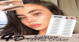Tatouages temporaires 4D, autocollant de tatouage pour sourcils, faux sourcils, imperméable et durable, outil de maquillage 2052567