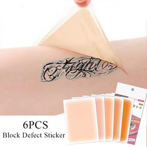 Tijdelijke tatoeages 6pcs tatoeage bedekken huidkleur littekenconcealer sticker draagbare geboortemark voor waterdichte schoonheid cosmetische gereedschappen 221208