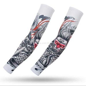 Tijdelijke tatoeages Armwarmer Zomer Outdoor Fietsen Fiets Zonnebrandcrème 3D Print Tattoo Mouw Koeling Heren Dames UV-bescherming Tactisch Leger Paintball Arms Sleeves