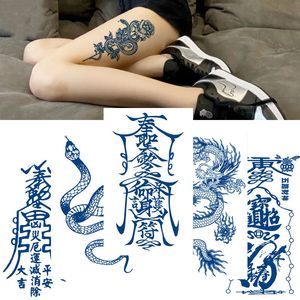 Tijdelijke tatoeages Juice Ink Body Art Dast Hated Waterproof Tattoo Sticker Scorpion Snake Tatoo Arm Fake Sun Tatto Women Men 230422