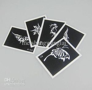 Tijdelijke tatoeages stencilpapier 100 pcslot tattoo -sjabloon tattoo stencils voor body art schilderen tattoo -foto's waterdichte mix4317156