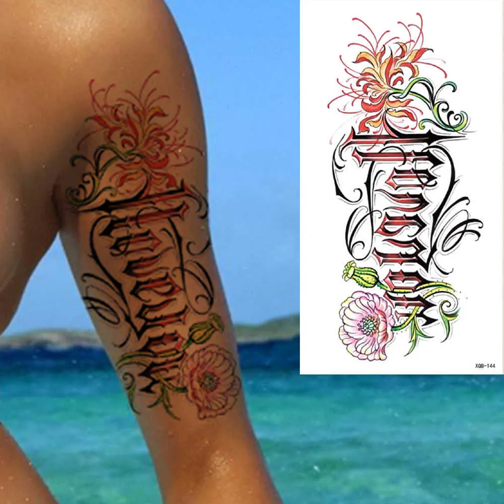 Tatouage Temporaire 'Gardez Le Calme' - Autocollant Faux Tatouage étanche - Style Anglais