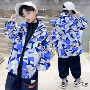 Tench manteaux Mode Adolescents Garçons Camouflage Manteaux Hiver Chaud Polaire Vestes pour Grand Garçon Épaissir Survêtement Trench Tops Enfants 515Year 230726