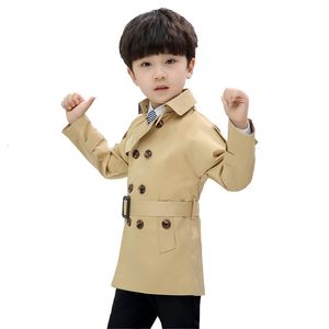 Zeeltjassen Lente Jongens Jas Hoge Kwaliteit Mode Double Breasted Effen Windjack Kids Trenchcoat Kinderen Bovenkleding 230608