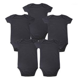 Barboteuses Tender Babies Place Unisexe Garçon Bébé Vêtements Born Body Noir 100% Coton Doux 0-12 Mois Manches Courtes1
