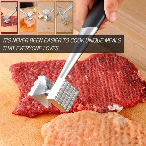 Attendrisseur maillet robuste boeuf agneau haché maison cuisine en acier inoxydable Steak Pounders adoucisseur viande marteau CPA4477 Ss120