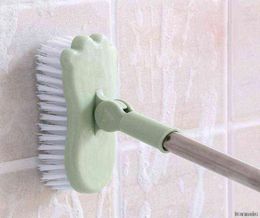 Tenmiu Brosse à manche long pour salle de bain, poils pour frotter les toilettes, brosse de bain, carreaux de céramique, brosses de nettoyage de sol, main Cnorigin 4r 22019932928861