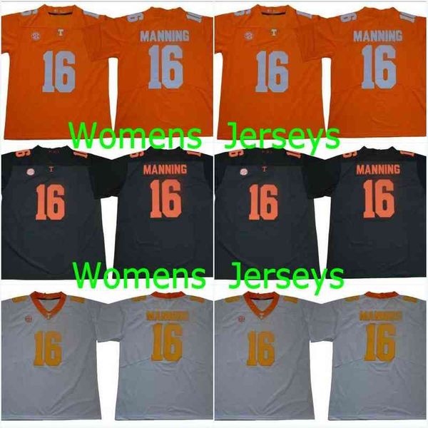 Voluntarios de Tennessee # 16 Peyton Manning Mujeres # 1 Jason Witten # 11 Joshua Dobbs Mujeres 2019 Jerseys cosidos universitarios de nuevo estilo