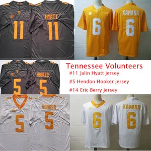 Maillots de football des volontaires du Tennessee 11 Jalin Hyatt 5 Hendon Hooker 14 Eric Berry 6 Alvin Kamara maillot pour hommes tous cousus