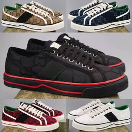 Tennis 1977 canvas sneaker heren dames casual schoenen Italië groen en rode webstreep rubber zool luxuury sneakers schoenen