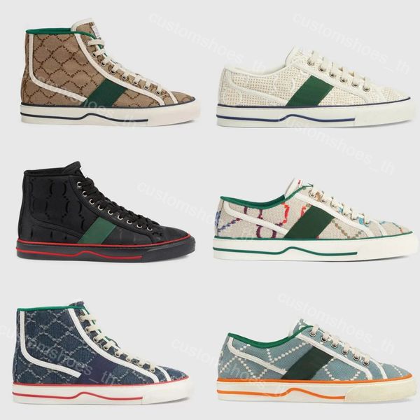 Tennis 1977 Chaussures designer Men Sneakers Femme Trainers Toile Plateforme Sneaker Flat Rubber Shoe Chunky Low Top Trainer Stripe Impression Luxury Outdoor
