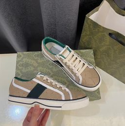 Tennis 1977 sneaker Ontwerpers Vrijetijdsschoenen Luxe hardloopschoenen canvas Jaren 77 Ace Sneakers Lage damesschoen Zwart Wit Groene Strepen Vintage vrijetijdsschoenen