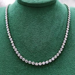 Tennis 3mm lab diamant hanger 100% reële 925 sterling zilveren feest bruiloft hangers ketting voor vrouwelijke mannen hok sieraden