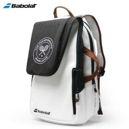 Sacs de Tennis Véritable Sac À Dos Pure Wimbledon Cobranding Padel Squash Badminton Raquettes Sac Grande Capacité Raquete 230620