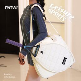 Bolsas de tenis, bolsa de raquetas para bádminton YWYAT, bolso de hombro blanco de moda de gran capacidad para mujer, 230619