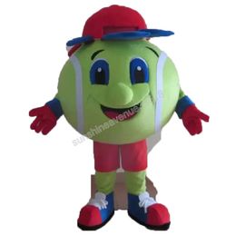 Tennis Ball Mascot Costume Top Cartoon Anime Theme Characon Carnival Unisexe Adults Size Christmas Birthday Party Outdoor Tépail