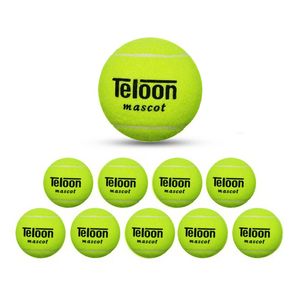 Pelotas de tenis Paquete de pelotas de tenis de 10 piezas con empuñaduras Teloon Velocidad lenta para principiantes Pelotas de tenis de entrenamiento duraderas de alta elasticidad para perros 230703