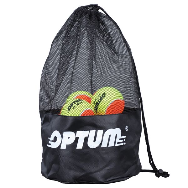 Pelotas de tenis 12pcs OPTUM BT-TOUR 50% Pelotas de tenis de playa de presión con bolsa de hombro de malla 230703