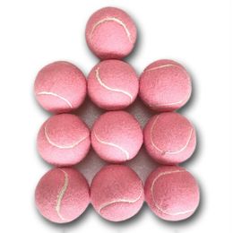 Palline da tennis da 6 pezzi da 6 pezzi di abbigliamento elastico rosa allenamento elastico 66 mm Ladies principianti praticare palla per il club della scuola 230731