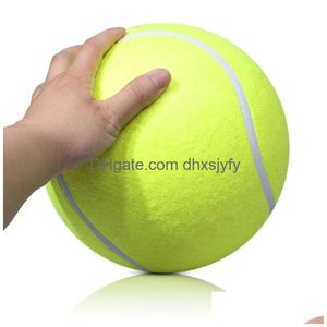 Pelotas de tenis 8in Dog Ball NT Pet Toy Chew Signature Jumbo Kids Toys para sus queridos cachorros Perros 240124 Entrega de gotas Deportes Outdoo DHDZS