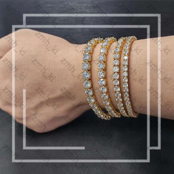 Bracelet de tennis Bracener Bracelets Silver Gold Chain Diamond Zircon Fashion Bijoux en acier inoxydable pour hommes 3 mm 4 mm 5 mm 7 pouces 8 pouces 9 pouces adultes 593