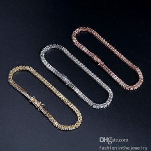 Tennisarmband Designer diamanten armbanden voor vrouwen Luxe sieraden cadeau 3 4 5 6 mm 7 8 inch mode moissanite witgoud Zirkoon 234s
